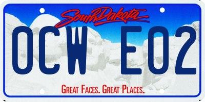 SD license plate 0CWE02