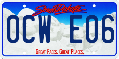SD license plate 0CWE06
