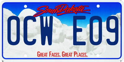 SD license plate 0CWE09