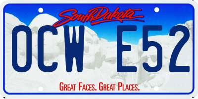 SD license plate 0CWE52