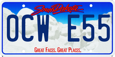 SD license plate 0CWE55
