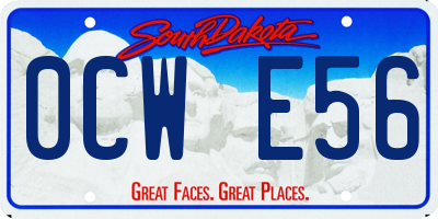 SD license plate 0CWE56