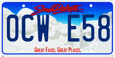 SD license plate 0CWE58
