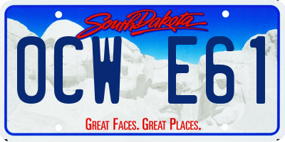 SD license plate 0CWE61