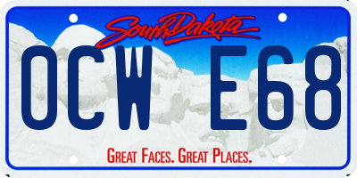 SD license plate 0CWE68