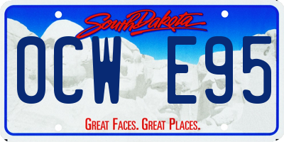 SD license plate 0CWE95