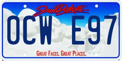 SD license plate 0CWE97