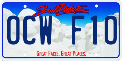 SD license plate 0CWF10