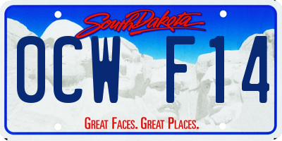 SD license plate 0CWF14