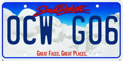 SD license plate 0CWG06