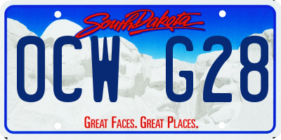 SD license plate 0CWG28