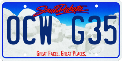 SD license plate 0CWG35