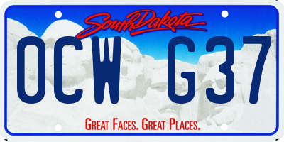 SD license plate 0CWG37