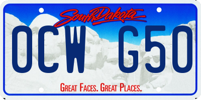 SD license plate 0CWG50