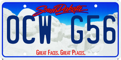 SD license plate 0CWG56
