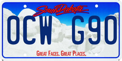 SD license plate 0CWG90