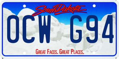 SD license plate 0CWG94