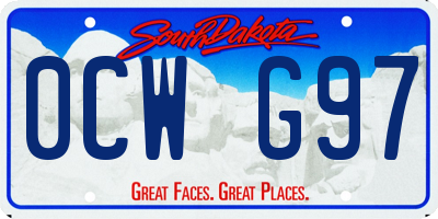 SD license plate 0CWG97