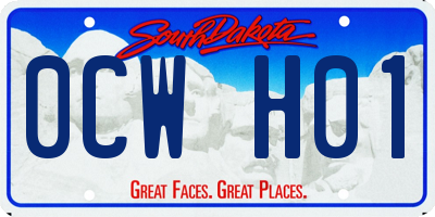 SD license plate 0CWH01