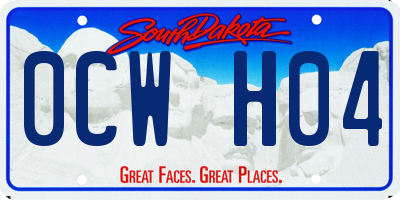 SD license plate 0CWH04