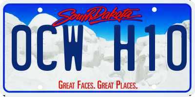 SD license plate 0CWH10