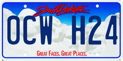 SD license plate 0CWH24
