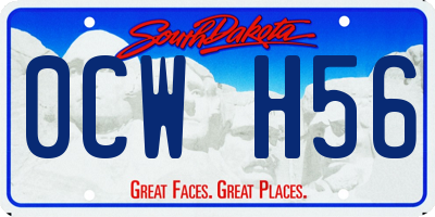 SD license plate 0CWH56