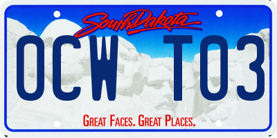 SD license plate 0CWT03