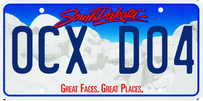 SD license plate 0CXD04