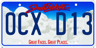 SD license plate 0CXD13