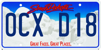 SD license plate 0CXD18