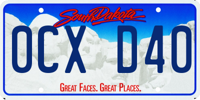 SD license plate 0CXD40