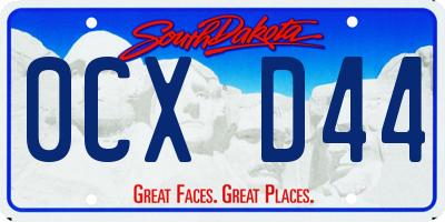 SD license plate 0CXD44