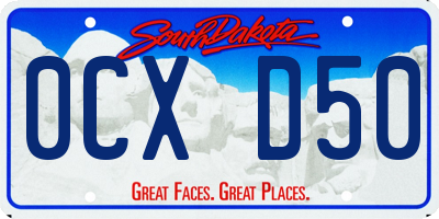 SD license plate 0CXD50