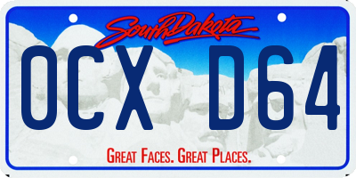 SD license plate 0CXD64
