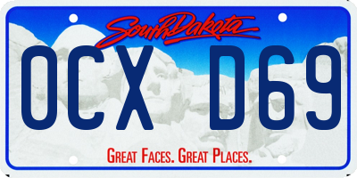 SD license plate 0CXD69