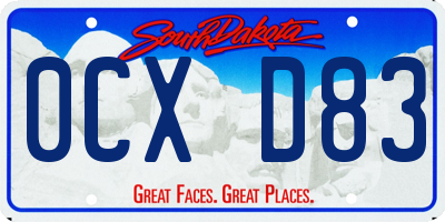 SD license plate 0CXD83