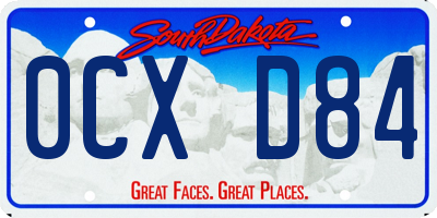 SD license plate 0CXD84