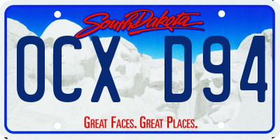 SD license plate 0CXD94
