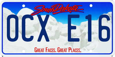 SD license plate 0CXE16