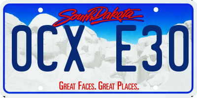 SD license plate 0CXE30