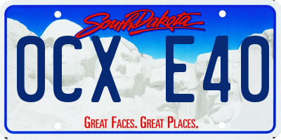 SD license plate 0CXE40