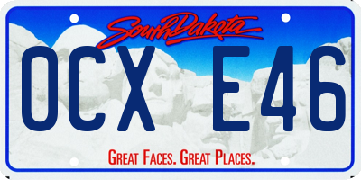 SD license plate 0CXE46