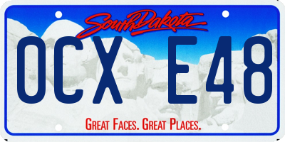 SD license plate 0CXE48