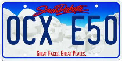 SD license plate 0CXE50