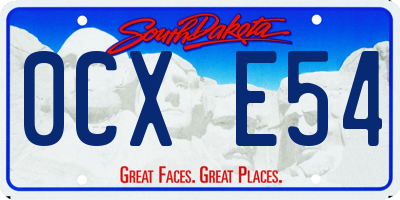 SD license plate 0CXE54