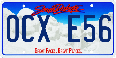 SD license plate 0CXE56