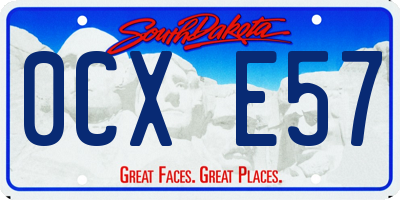 SD license plate 0CXE57