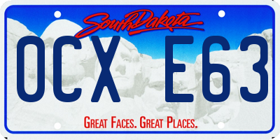 SD license plate 0CXE63