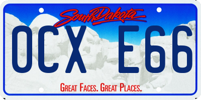 SD license plate 0CXE66